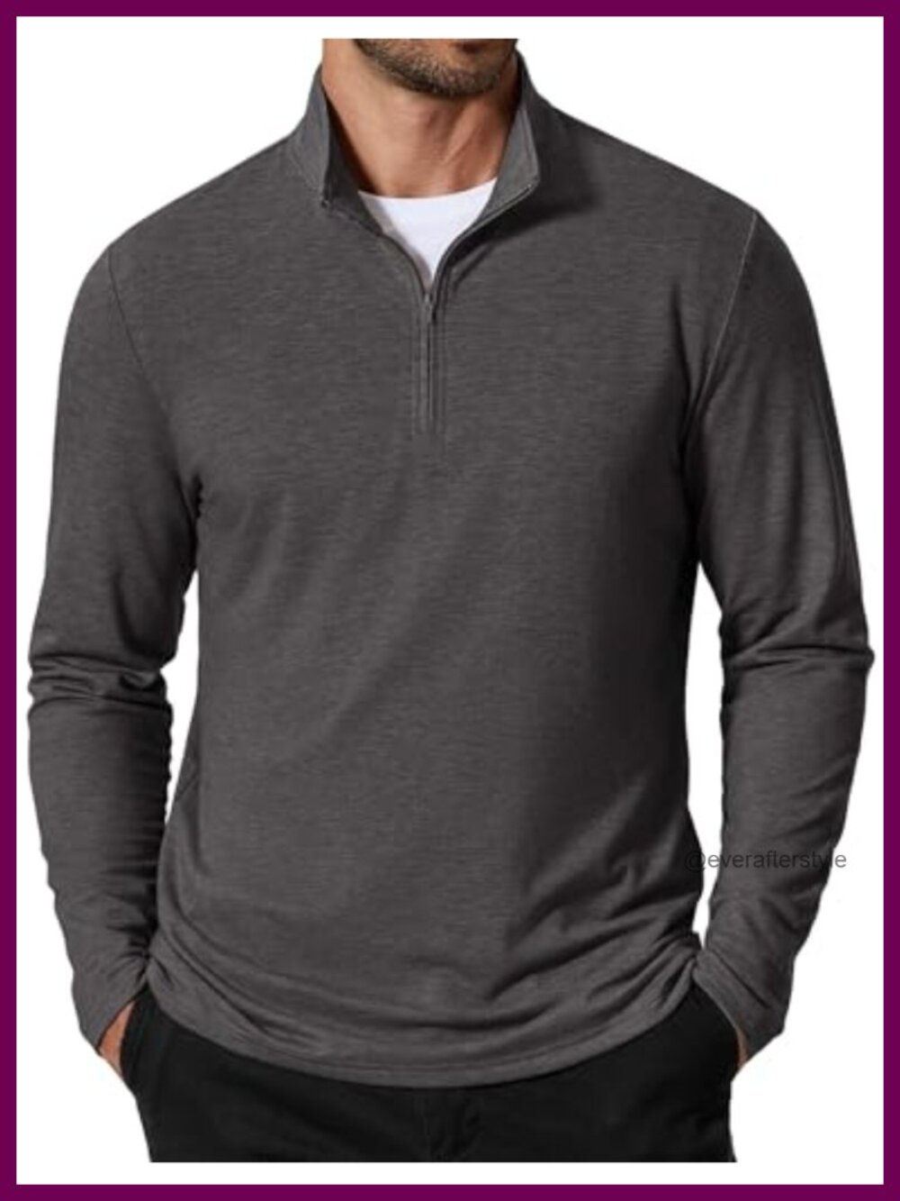 Quarter Zip Pullover Lightweight Mock Neck Long Sleeve Casual Active Sweatshirt